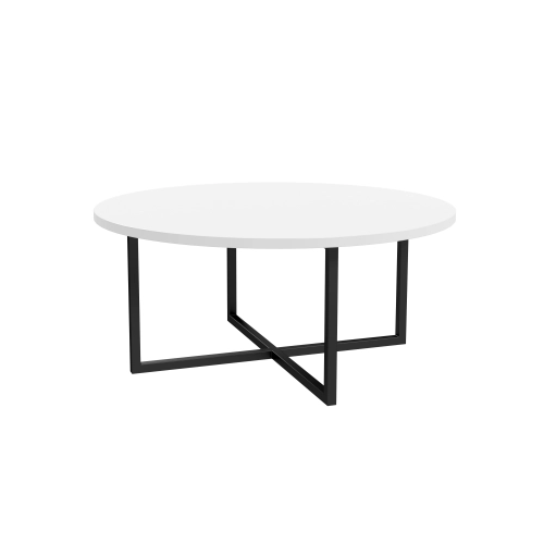 STOLIK KAWOWY Metalowy Blat Biały Płyta MDF  STK-925
